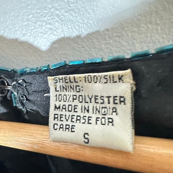 Vintage Laurence Kazar Sequin Beaded Silk Blouse - Small‎ - Picture 6 of 11